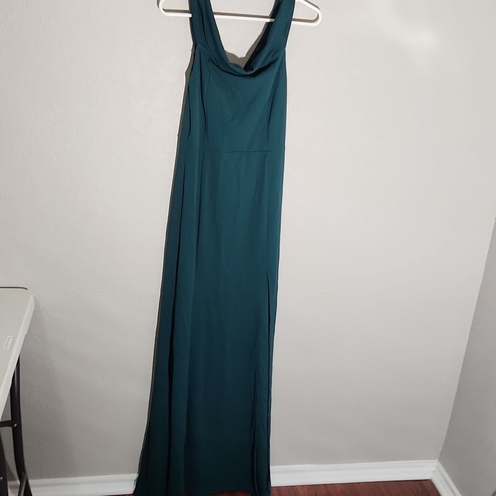 Windsor Dress Womens Size M hunter green maxi dress form has flaw see pic formal